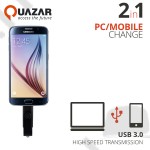 QUAZAR 2in1 smart pendrive 16GB USB és micro USB pendrive egyben, fekete